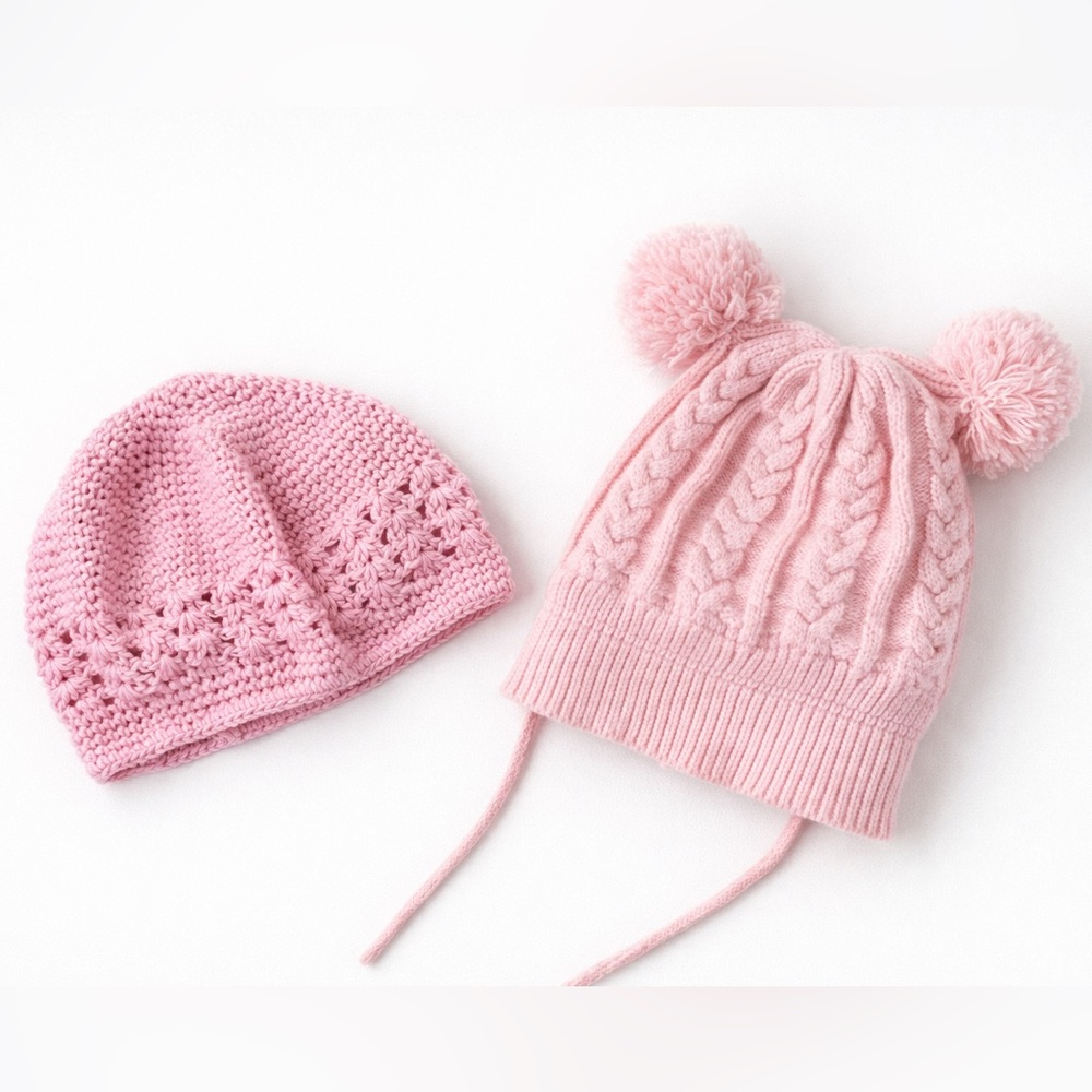 Baby Girl Pink Hat Bundle